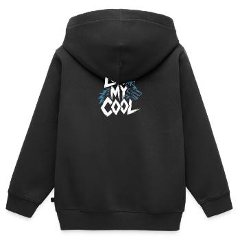 Lost My Cool Wolf Graphic - Kids Premium Organic Zip-up Hoodie - black - Back - AI Model Kid Male (0cm)