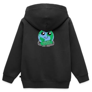 Vendredis pour le futur Stop au changement climatique Save Gift - Sweat Premium à capuche zippé enfant bio - noir - Dos - AI Model Kid Male (0cm)