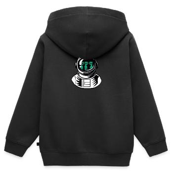 Alien Ufo Grey Et Cadeau D'un Spaceman Extraterrestre - Sweat Premium à capuche zippé enfant bio - noir - Dos - AI Model Kid Male (0cm)