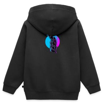 Cyborg Girl Robot Robotics Rover Android Robo Gift - Kids Premium Organic Zip-up Hoodie - black - Back - AI Model Kid Male (0cm)