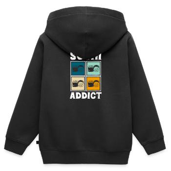 Japan Nigiri Stäbchen - Kinder Premium Organic Zip Hoodie - Schwarz - Hinten - AI Model Kid Male (0cm)
