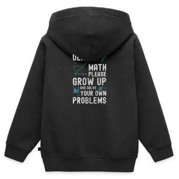 Schüler Lernen Dozent - Kinder Premium Organic Zip Hoodie - Schwarz - Hinten - AI Model Kid Male (0cm)
