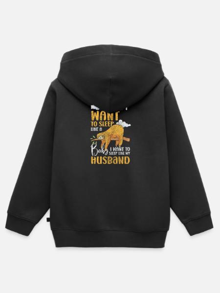 Slaap Droom Rust Pyjama - Kinder Premium zip hoodie biologisch - zwart