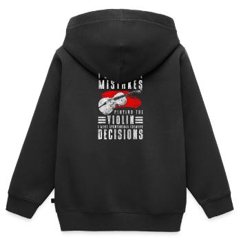 Straßenmusiker Spende - Kinder Premium Organic Zip Hoodie - Schwarz - Hinten - AI Model Kid Male (0cm)