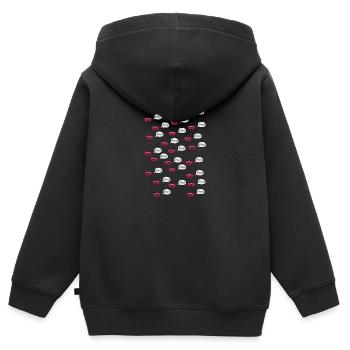Haricots - Sweat Premium à capuche zippé enfant bio - noir - Dos - AI Model Kid Male (0cm)