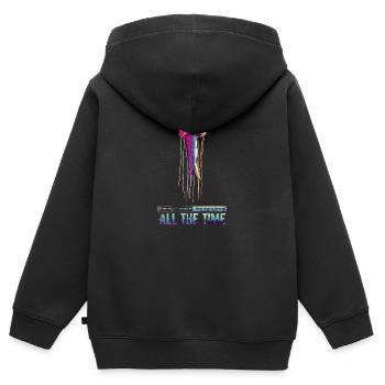 méduse méduse - Sweat Premium à capuche zippé enfant bio - noir - Dos - AI Model Kid Male (0cm)