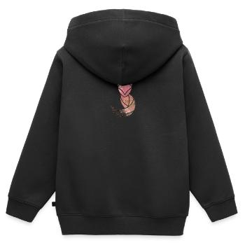 Space FUCHS | Sternenhimmel | Galaxie - Kinder Premium Organic Zip Hoodie - Schwarz - Hinten - AI Model Kid Male (0cm)
