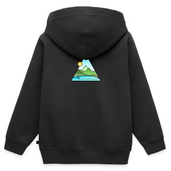 Tahiti - Kinder Premium Organic Zip Hoodie - Schwarz - Hinten - AI Model Kid Male (0cm)