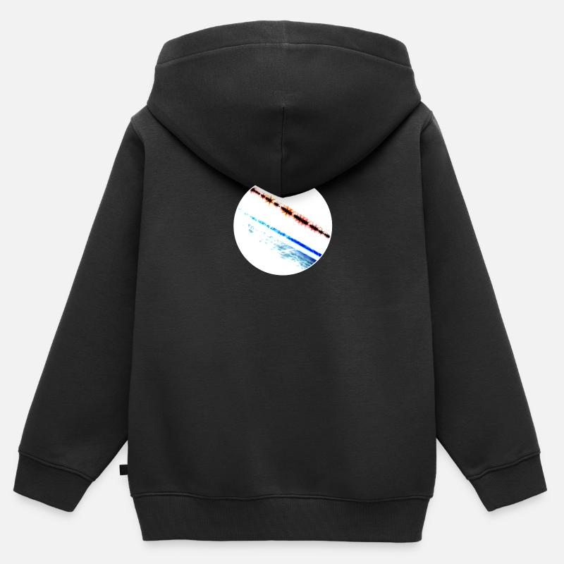 sonique - Sweat Premium à capuche zippé enfant bio - noir