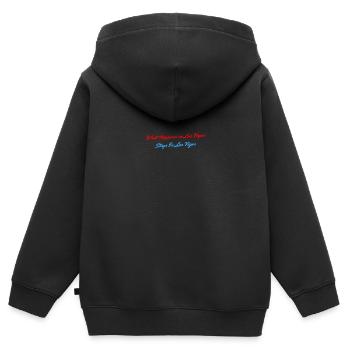 What Happens In Las Vegas, Stays In Las Vegas - Kinder Premium Organic Zip Hoodie - Schwarz - Hinten - AI Model Kid Male (0cm)