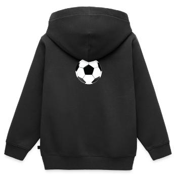 shiny detail football soccer ball - Kids Premium Organic Zip-up Hoodie - black - Back - AI Model Kid Male (0cm)