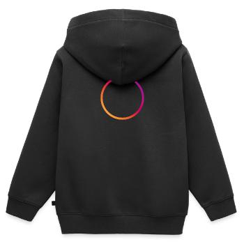 Mockup Instagram New Story - Kinder Premium Organic Zip Hoodie - Schwarz - Hinten - AI Model Kid Male (0cm)