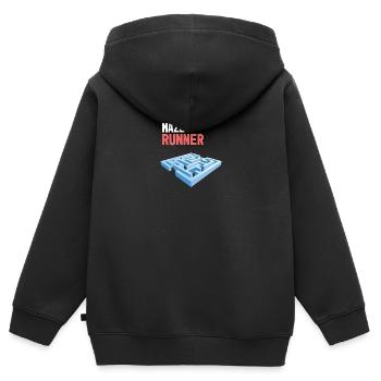 MAZE Labyrinth RUNNER race 2 jog parkour - Kids Premium Organic Zip-up Hoodie - black - Back - AI Model Kid Male (0cm)