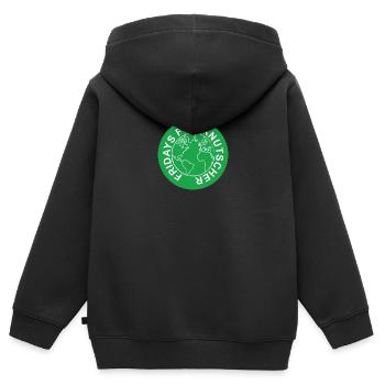 Fridays for Knutscher - Kinder Premium Organic Zip Hoodie - Schwarz - Hinten - AI Model Kid Male (0cm)