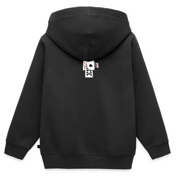 Spielkarten und Kartendeck - Kinder Premium Organic Zip Hoodie - Schwarz - Hinten - AI Model Kid Male (0cm)