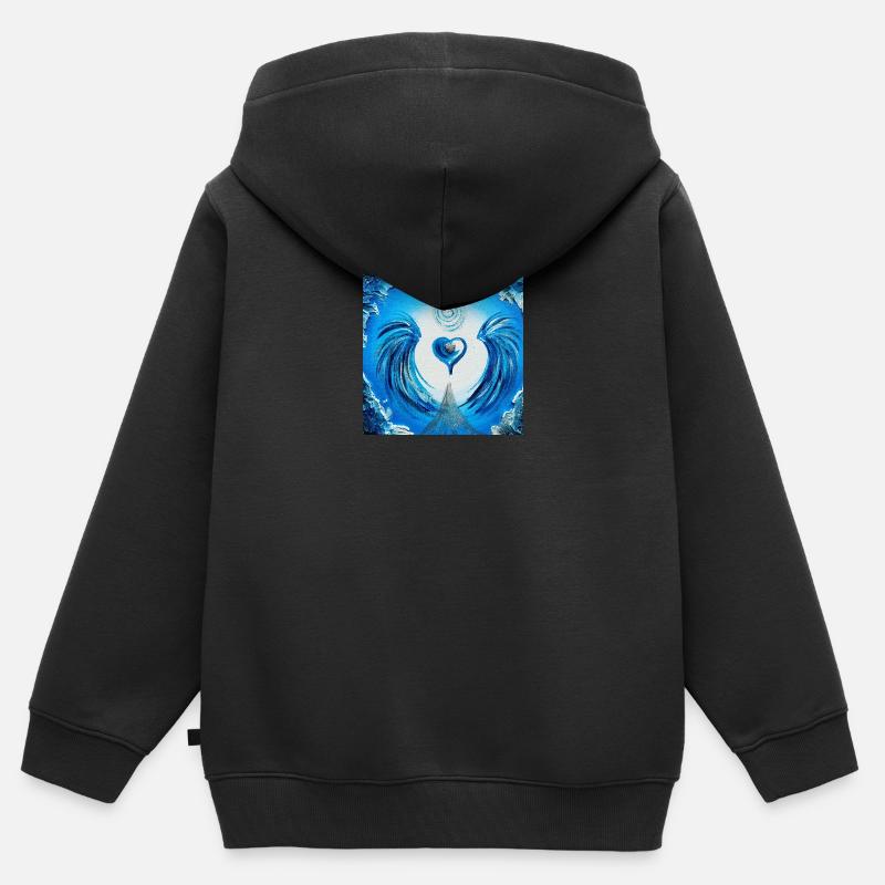 Le cœur de l’approfondissement - Sweat Premium à capuche zippé enfant bio - noir
