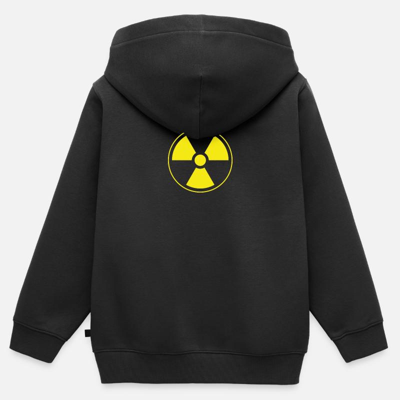 Radioactif - Sweat Premium à capuche zippé enfant bio - noir