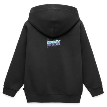 Graffiti et Spray Surfeurs - Sweat Premium à capuche zippé enfant bio - noir - Dos - AI Model Kid Male (0cm)