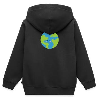 Terre - Sweat Premium à capuche zippé enfant bio - noir - Dos - AI Model Kid Male (0cm)