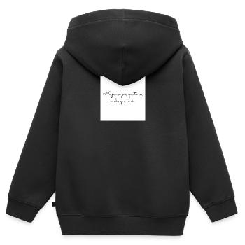 Confiance en toi - Sweat Premium à capuche zippé enfant bio - noir - Dos - AI Model Kid Male (0cm)