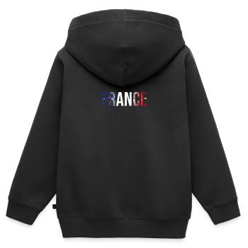 France europe flag blue white red flags - Kids Premium Organic Zip-up Hoodie - black - Back - AI Model Kid Male (0cm)
