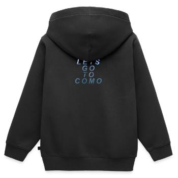 Allons à Côme - Lac de Côme / Lac de Côme - Sweat Premium à capuche zippé enfant bio - noir - Dos - AI Model Kid Male (0cm)