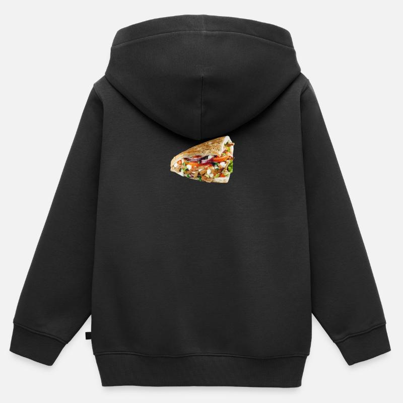 Doner - Sweat Premium à capuche zippé enfant bio - noir