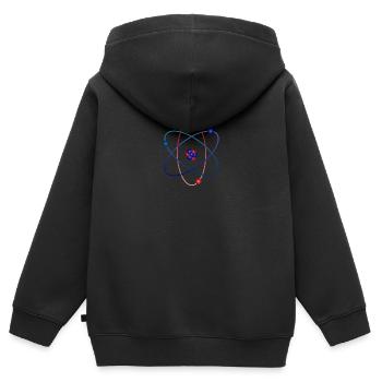 Atom - Kinder Premium Organic Zip Hoodie - Schwarz - Hinten - AI Model Kid Male (0cm)
