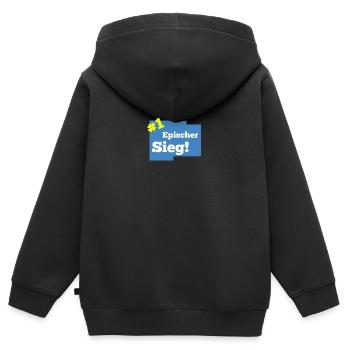Siegen - Kinder Premium Organic Zip Hoodie - Schwarz - Hinten - AI Model Kid Male (0cm)