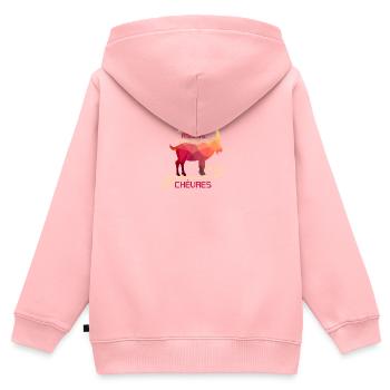 Je préfère juste fréquenter les chèvres - Sweat Premium à capuche zippé enfant bio - rose - Dos - AI Model Kid Female (0cm)
