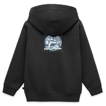 Segelschiff - Kinder Premium Organic Zip Hoodie - Schwarz - Hinten - AI Model Kid Male (0cm)