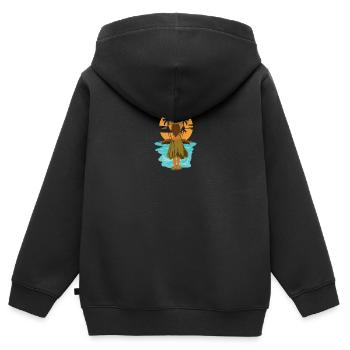 Hawaii hula dance hula girl gift idea - Kids Premium Organic Zip-up Hoodie - black - Back - AI Model Kid Male (0cm)