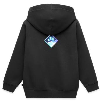 Cloud en sommeil actuellement - Sweat Premium à capuche zippé enfant bio - noir - Dos - AI Model Kid Male (0cm)