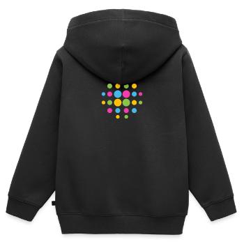 Boule disco - Sweat Premium à capuche zippé enfant bio - noir - Dos - AI Model Kid Male (0cm)