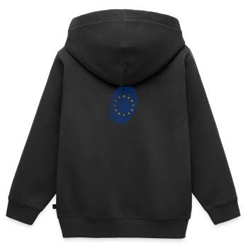Europa Fingerabdruck - Kinder Premium Organic Zip Hoodie - Schwarz - Hinten - AI Model Kid Male (0cm)