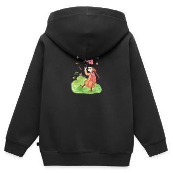 Süßigkeitenregen Masch Märchen - Kinder Premium Organic Zip Hoodie - Schwarz - Hinten - AI Model Kid Male (0cm)