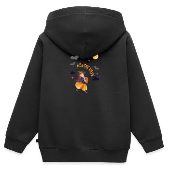kleine Hexe Halloween - Kinder Premium Organic Zip Hoodie - Schwarz - Hinten - AI Model Kid Male (0cm)