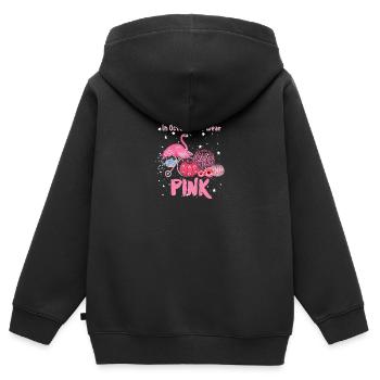 In October We Wear Pink - Kids Premium Organic Zip-up Hoodie - black - Back - AI Model Kid Male (0cm)