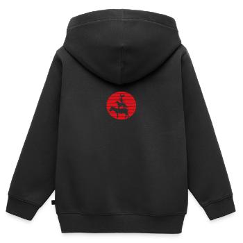 Bremer Stadtmusikanten - Kinder Premium Organic Zip Hoodie - Schwarz - Hinten - AI Model Kid Male (0cm)