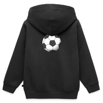 football - Sweat Premium à capuche zippé enfant bio - noir - Dos - AI Model Kid Male (0cm)