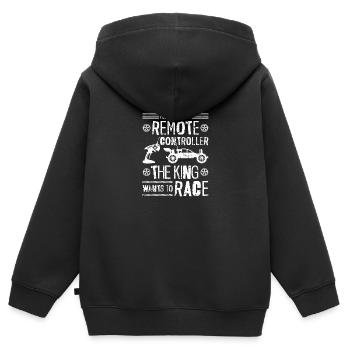 Ferngesteuertes RC-Rennauto - Kinder Premium Organic Zip Hoodie - Schwarz - Hinten - AI Model Kid Male (0cm)