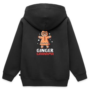 Lebkuchenmann Lebkuchenherz Lebkuchen Naschen - Kinder Premium Organic Zip Hoodie - Schwarz - Hinten - AI Model Kid Male (0cm)
