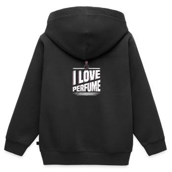 Parfüm Fragrance Perfüm Perfume Parfum Duft - Sweat Premium à capuche zippé enfant bio - noir - Dos - AI Model Kid Male (0cm)