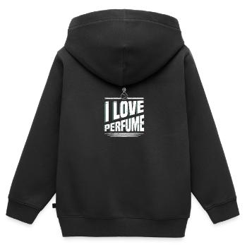Parfüm Fragrance Perfüm Perfume Parfum Duft - Sweat Premium à capuche zippé enfant bio - noir - Dos - AI Model Kid Male (0cm)