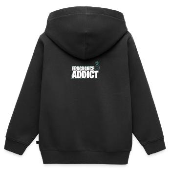 Parfüm Fragrance Perfüm Perfume Parfum Duft - Sweat Premium à capuche zippé enfant bio - noir - Dos - AI Model Kid Male (0cm)
