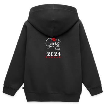 Girls Trip 2024 Girls' Tour Girls' Trip Girls' Trip - Sweat Premium à capuche zippé enfant bio - noir - Dos - AI Model Kid Male (0cm)