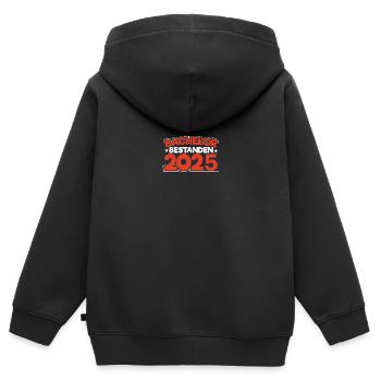 Baccalauréat 2025 Graduation Graduation - Sweat Premium à capuche zippé enfant bio - noir - Dos - AI Model Kid Male (0cm)