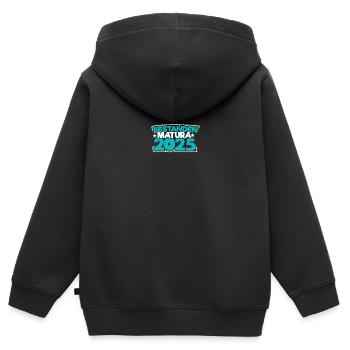 Matura 2025 Maturareise Maturafeier Maturant - Kinder Premium Organic Zip Hoodie - Schwarz - Hinten - AI Model Kid Male (0cm)