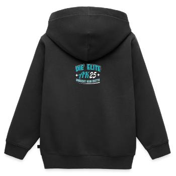 Abschlussklasse 2025 Schulabschluss Abitur Matura - Kinder Premium Organic Zip Hoodie - Schwarz - Hinten - AI Model Kid Male (0cm)
