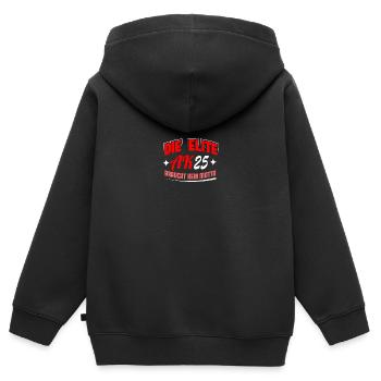 Abschlussklasse 2025 Schulabschluss Abitur Matura - Kinder Premium Organic Zip Hoodie - Schwarz - Hinten - AI Model Kid Male (0cm)